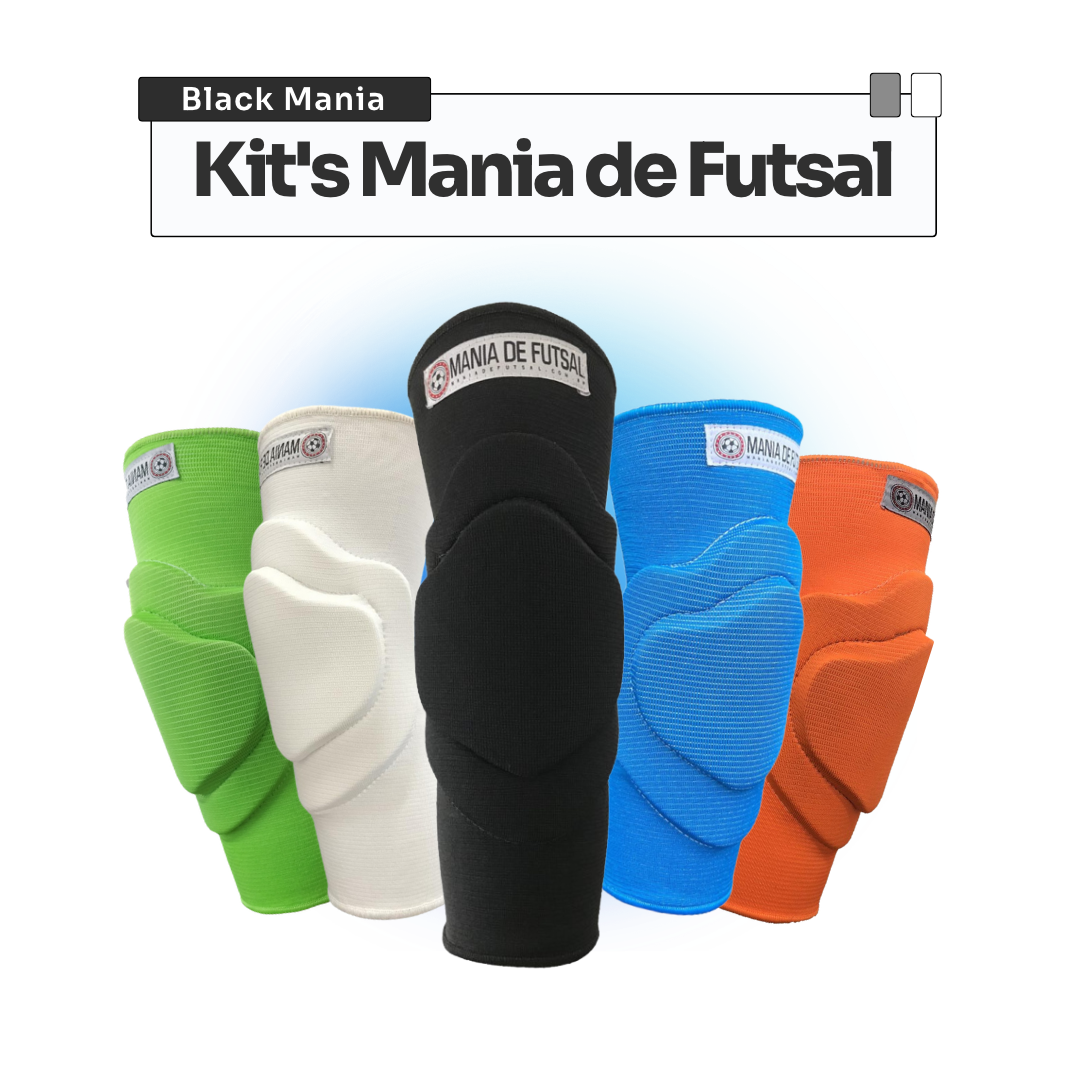 Kits Mania de Futsal: proteções em várias cores