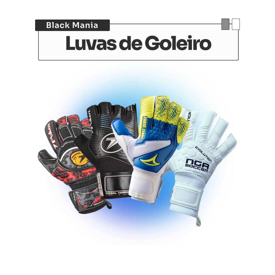 Luvas de goleiro de diferentes modelos